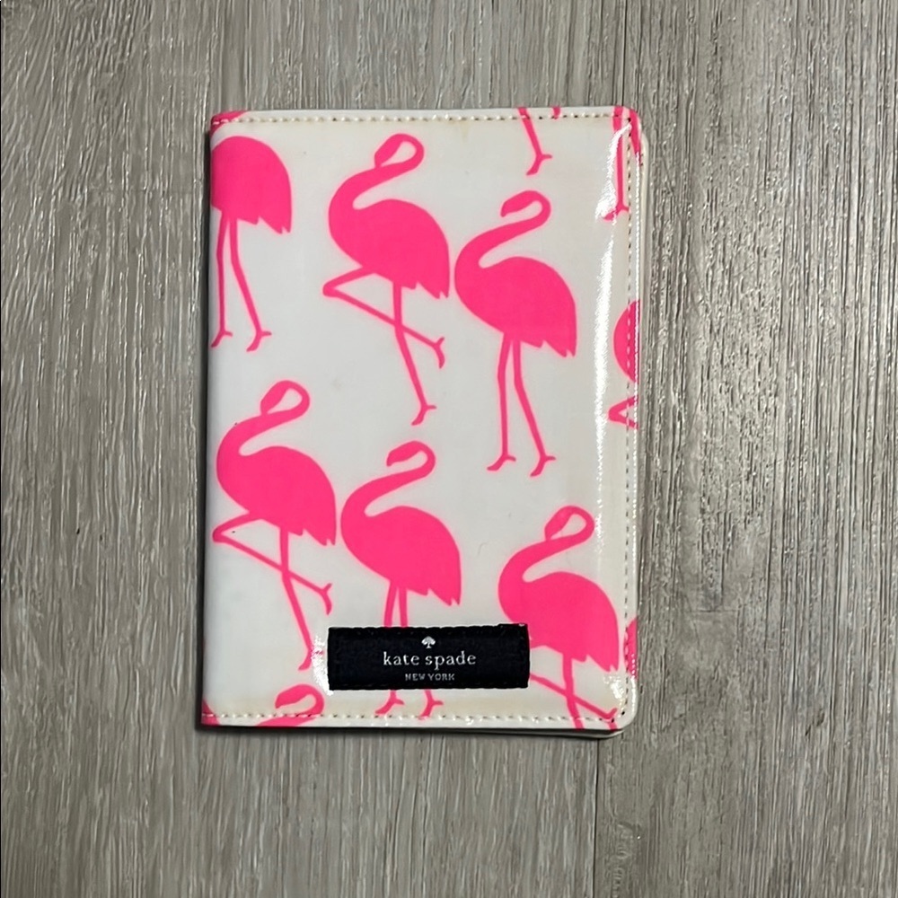 kate spade New York Pink Flamingo Passport Holder